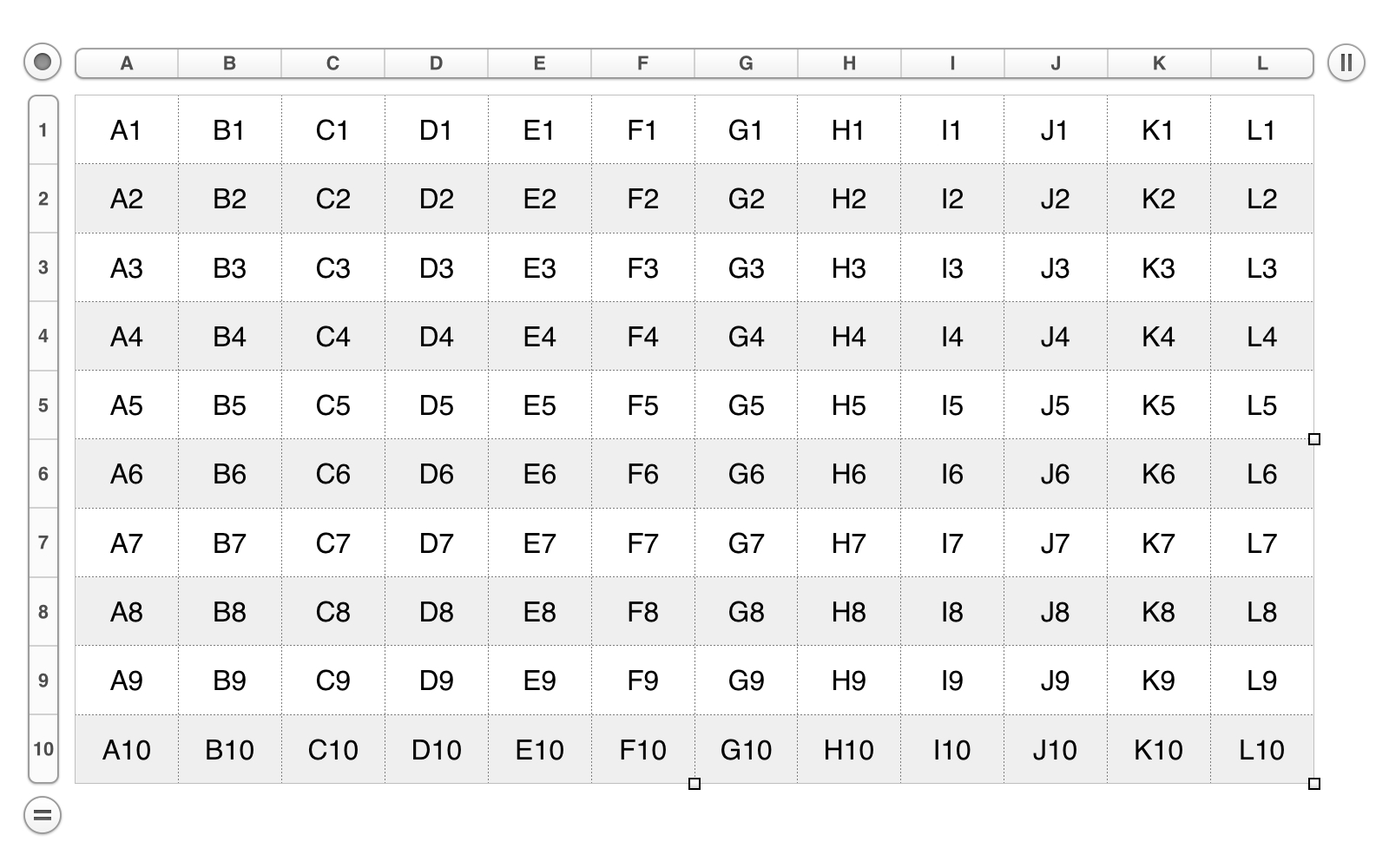 cell-name-table